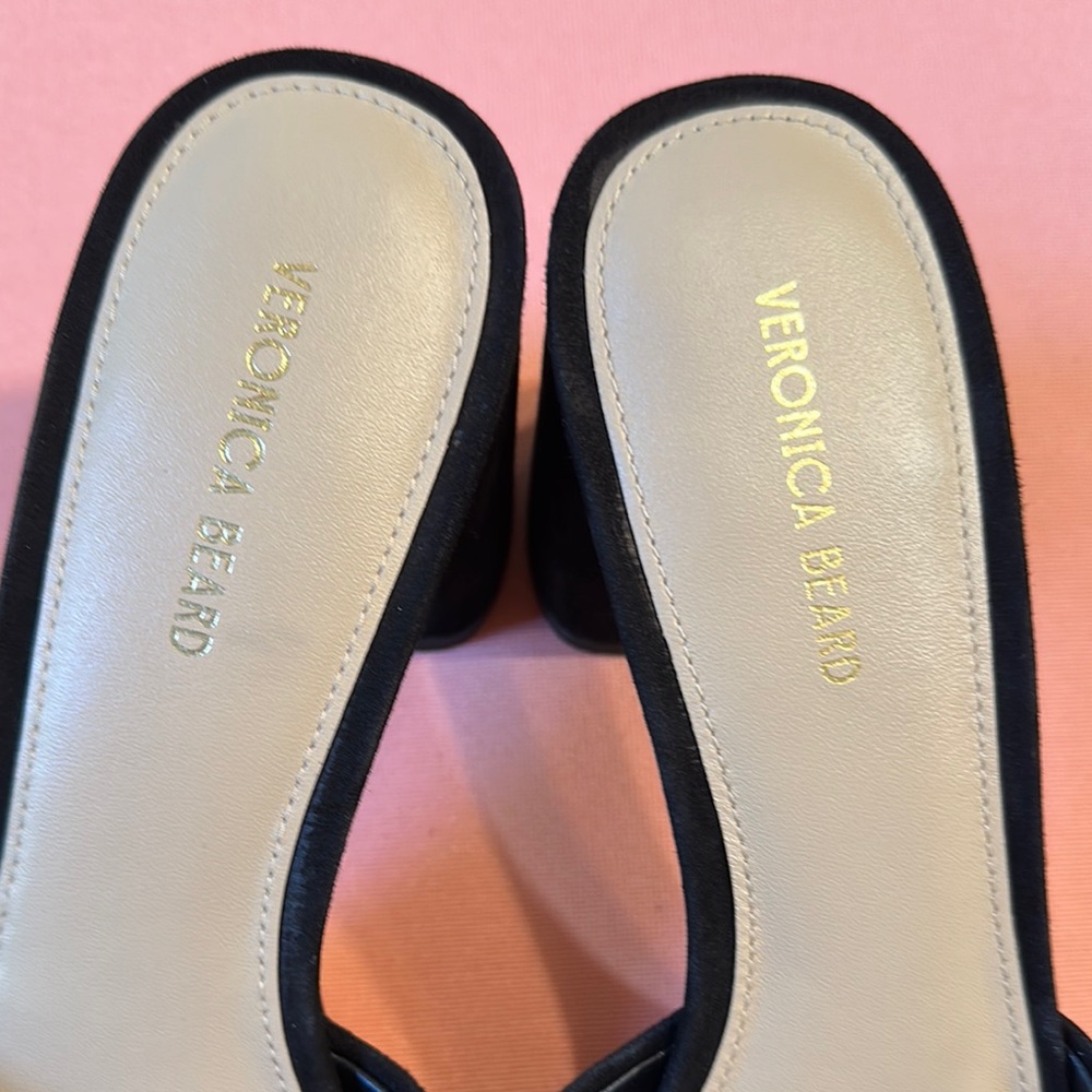 New Veronica Beard Black Women's Slide Sandals size 8. - Picture 3 of 10